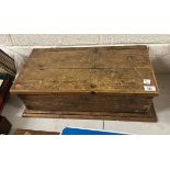 Wooden toolbox and contents