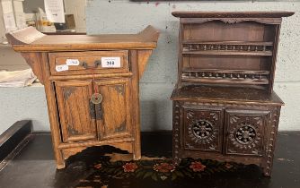 2 miniature cabinets