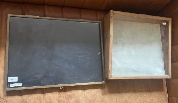 1 brass and 1 wooden dealers display cases