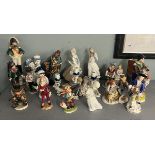 Collection of figurines to include Ladro, Nao and Royal Doulton