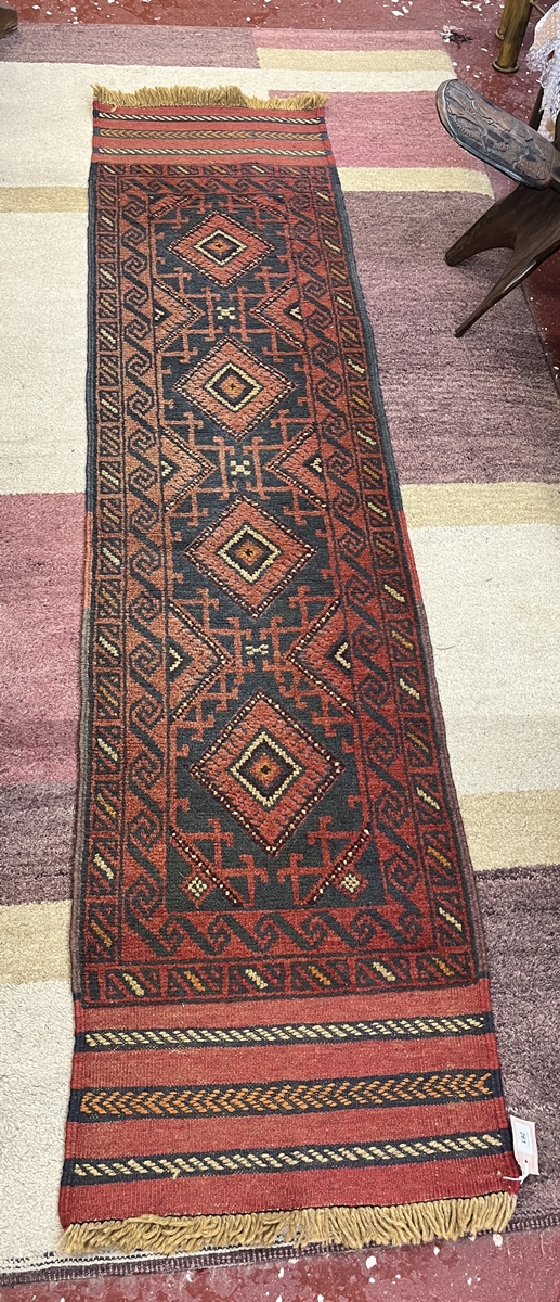 Afghan runner - Approx size: 243cm x 59cm