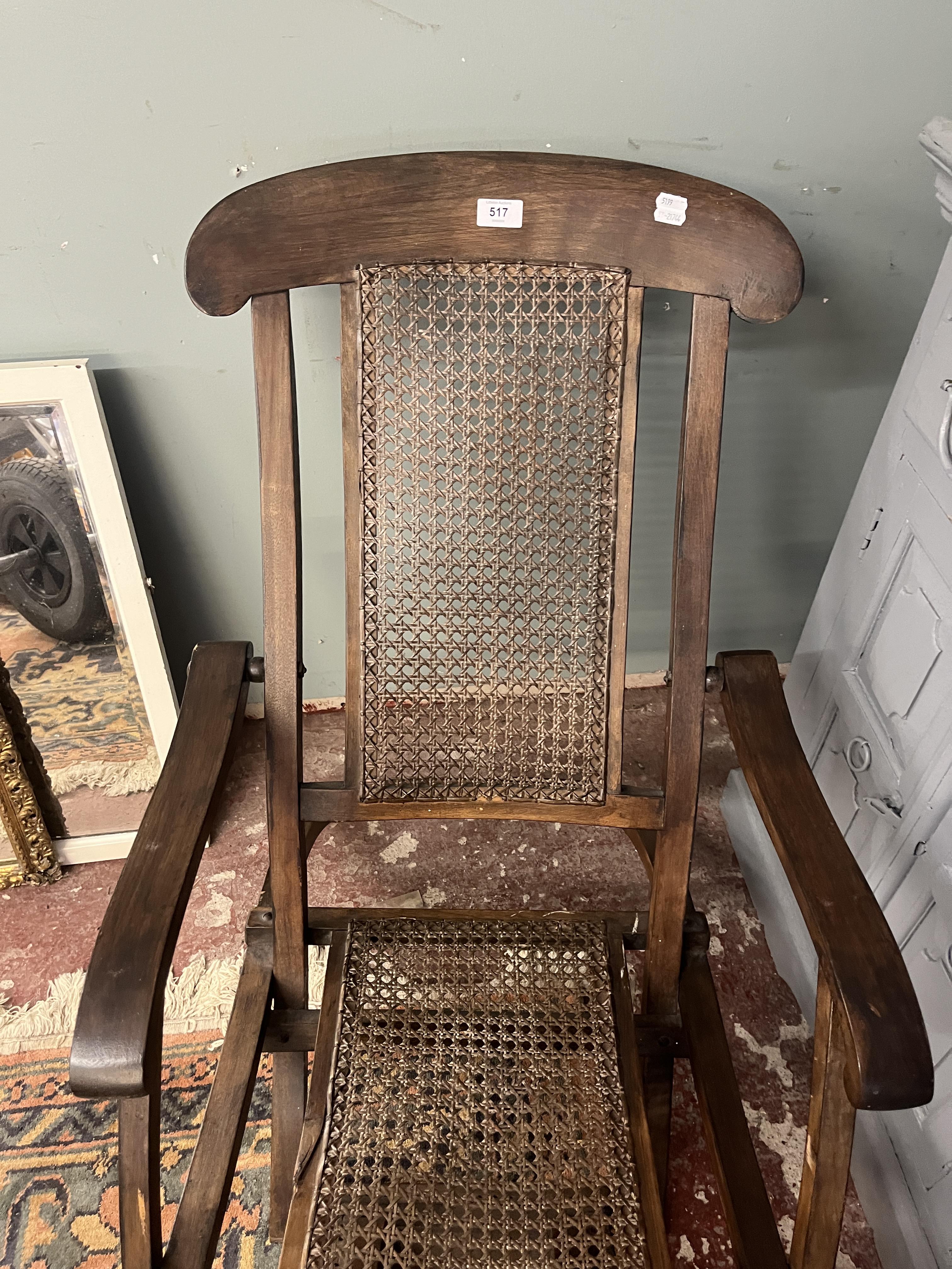 Antique steamer chair - Image 2 of 5