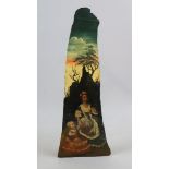 Antique painted wood art - Approx height: 33cm