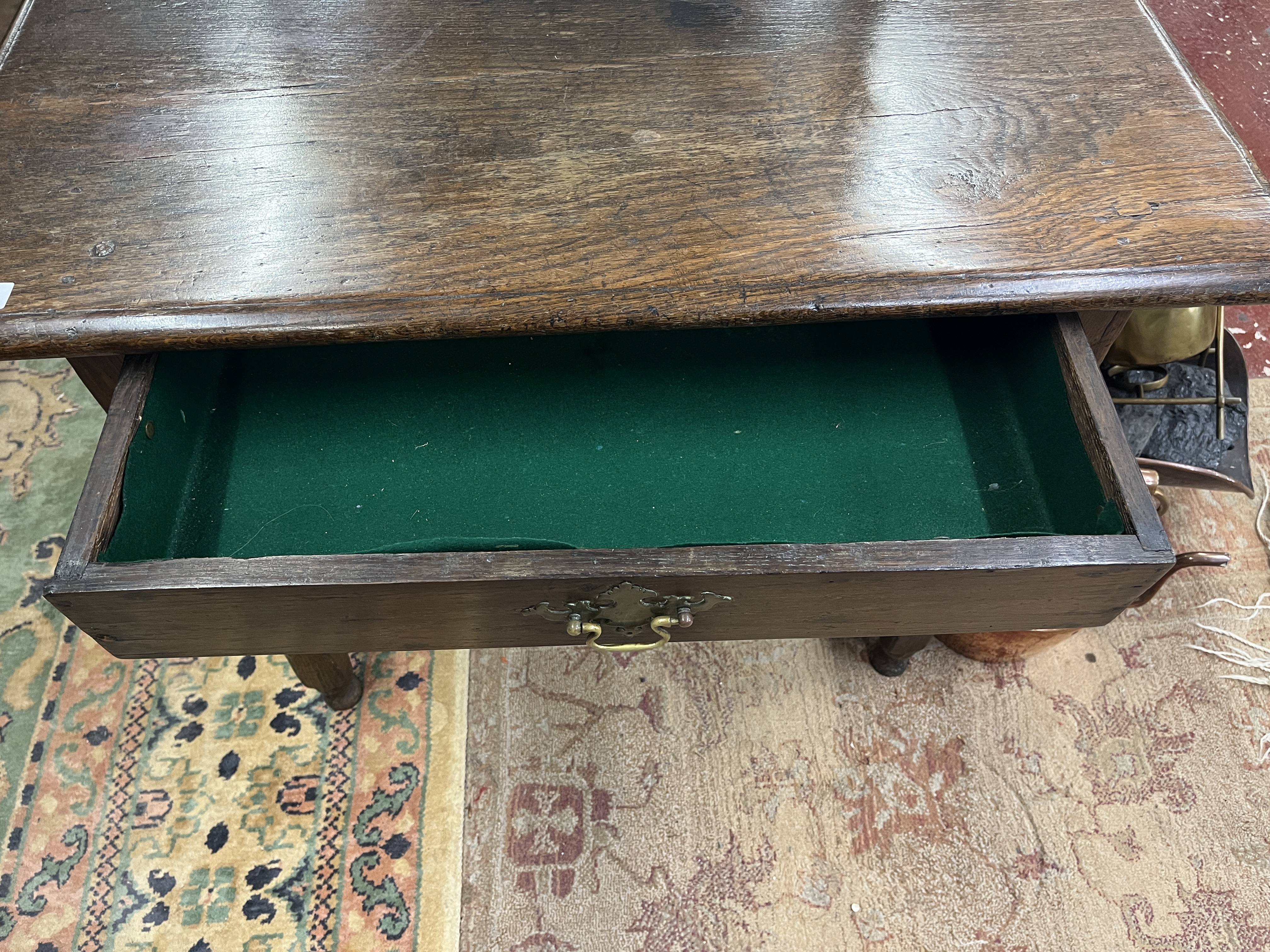 Antique oak side table - Approx size: W: 91cm D: 53cm H: 69cm - Image 5 of 5