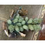 Vintage Chinese jade celadon stone bunch of grapes