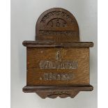 Carved Pendock church collection box