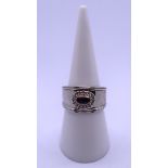 Clogau Diana sapphire set silver ring with COA