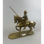 Brass knight on horseback