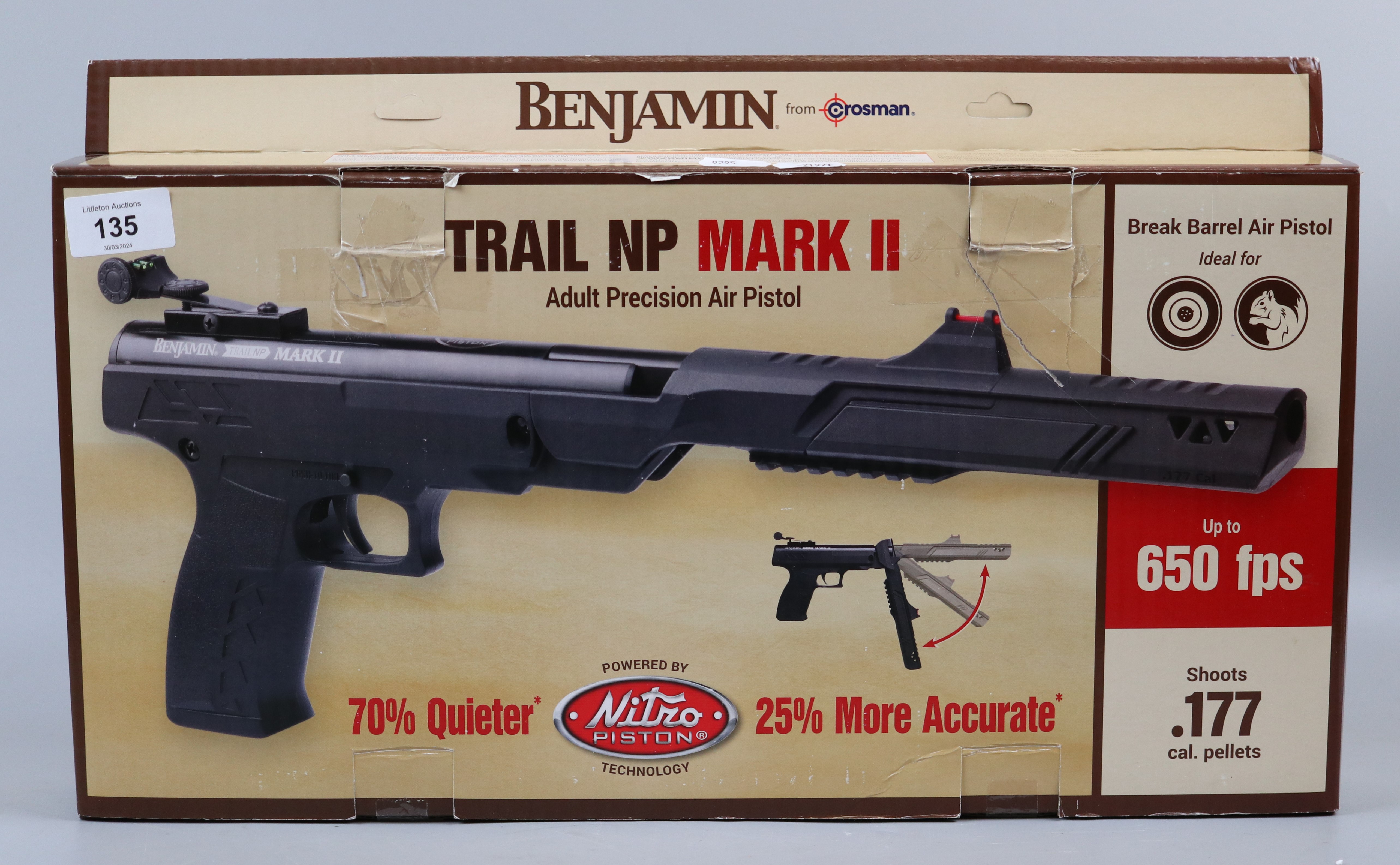 Benjamin Nitro Trail MKII air pistol - Image 4 of 5