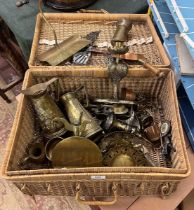 Collection of metalware to include copper and brass