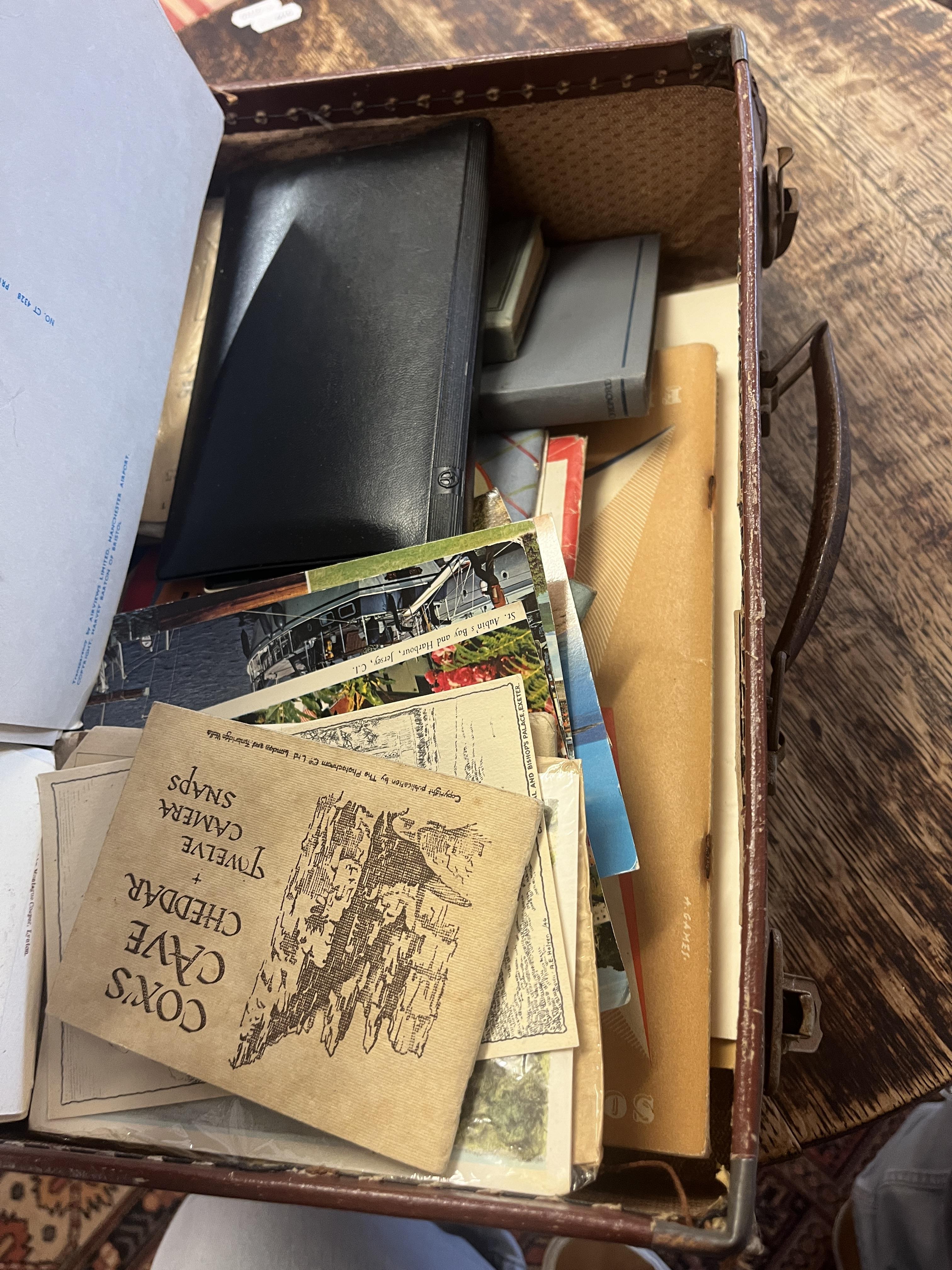 Collection of postcards and ephemera in small cases - Image 5 of 8