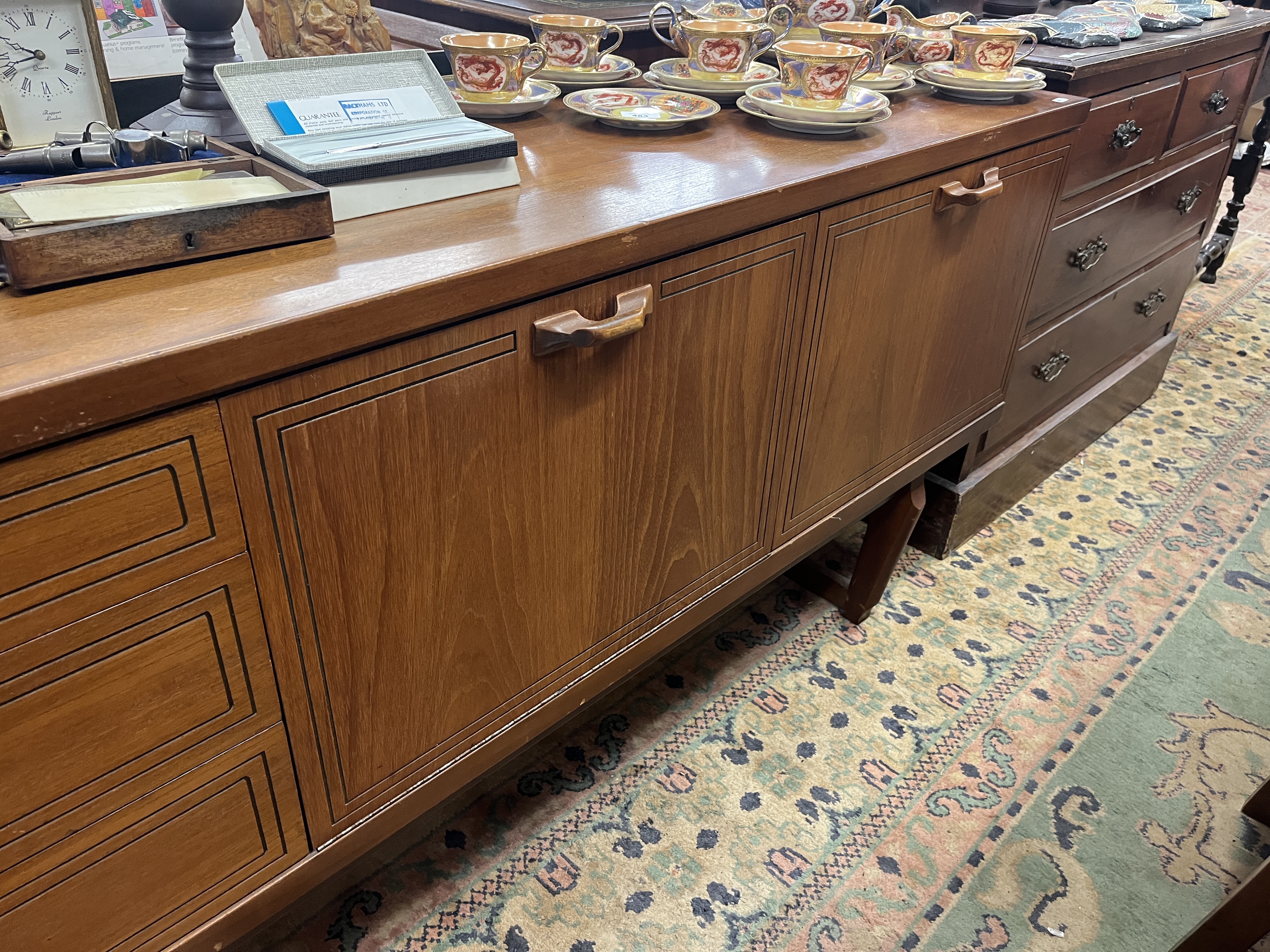 Teak mid-century sideboard by Beautillity - Approx size: W: 162cm D: 46cm H: 73cm - Image 3 of 6