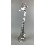 Aluminium giraffe neck and head sculpture - Approx height 66cm