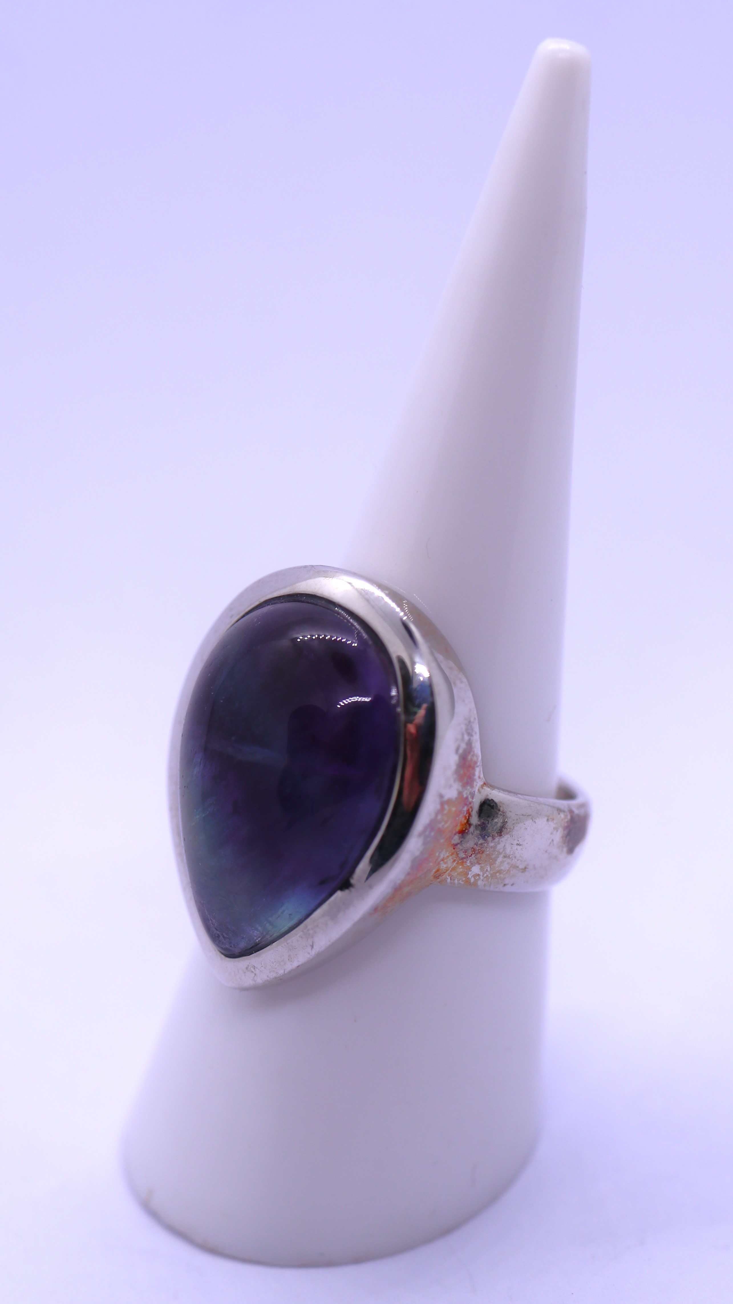 Braybrook & Britten fluorite silver ring - Size N - Image 2 of 3