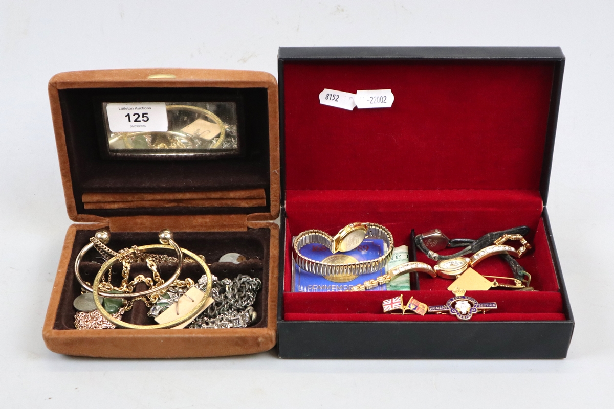 Collection of jewellery, coins, watches etc