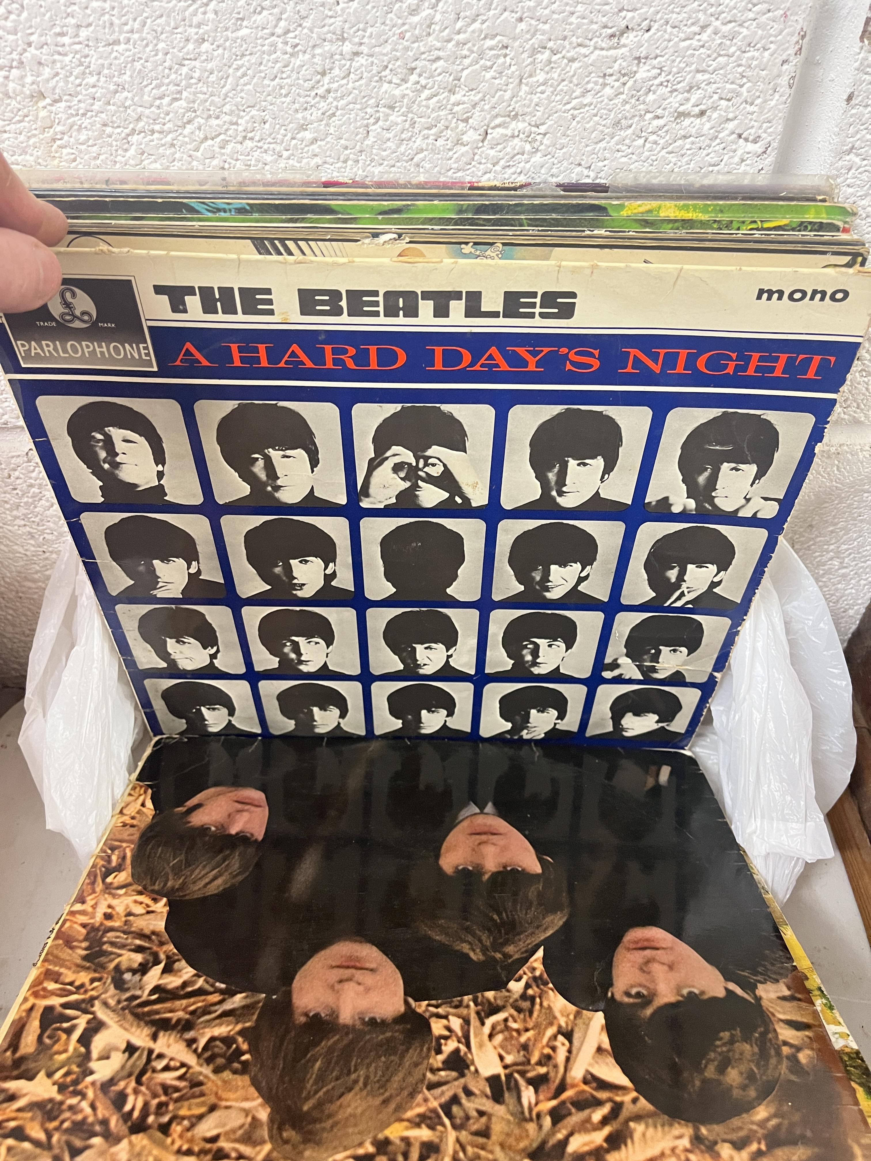 Record player together with a collection of records to include the Beatles and Led Zeppelin etc - Image 12 of 23