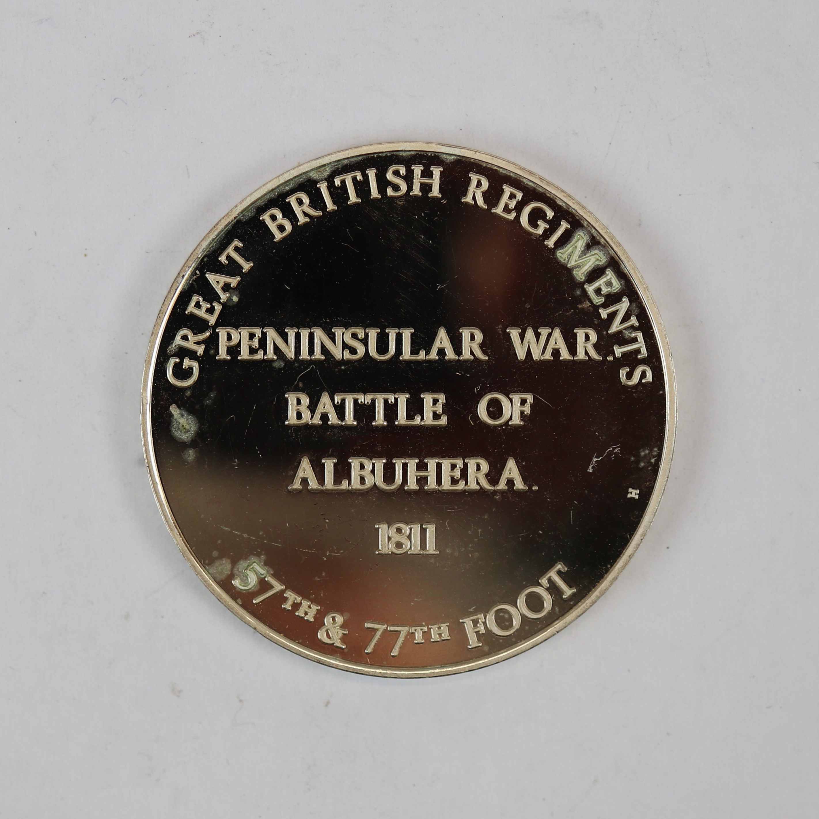 Hallmarked silver medal & matching insignia - The Middlesex Regiment - Image 2 of 2