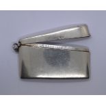 Hallmarked silver card case - Approx weight: 48g