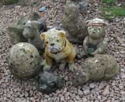 Collection of garden animal figures