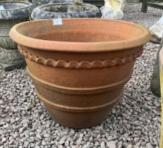 Large terracotta pot - Approx H: 39cm  D: 53cm