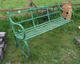 Metal garden bench