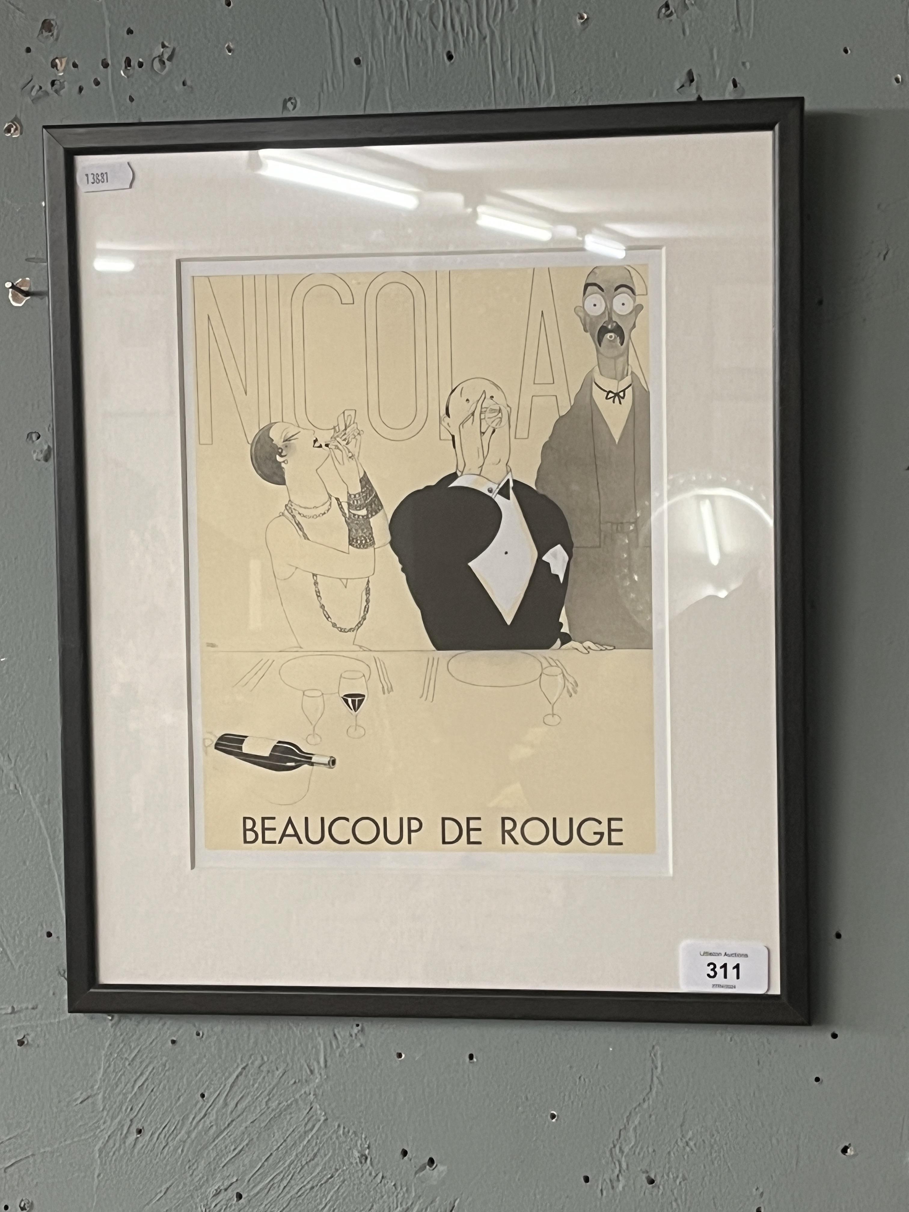 3 framed French caricature prints - Image 2 of 4