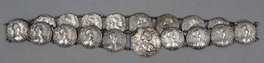 Vintage white metal belt