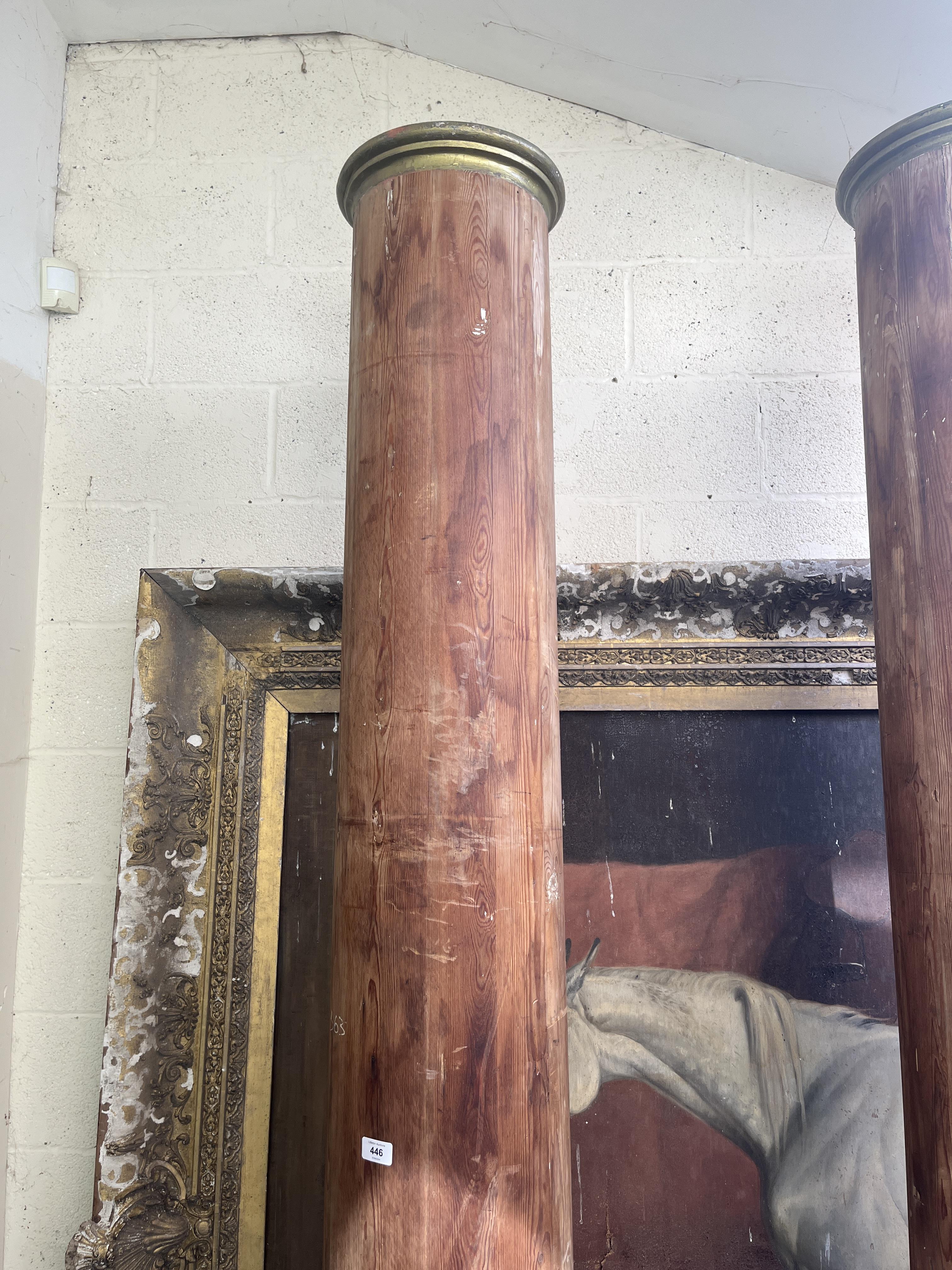 Pair of very tall wooden columns - Approx height: 252cm - Image 3 of 3