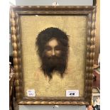 Framed image of Christ with crown of thorns