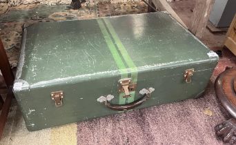 vintage metal trunk