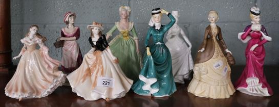 Collection of figurines to include Franklin porcelain