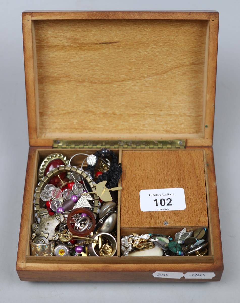 Collection of jewellery in musical box