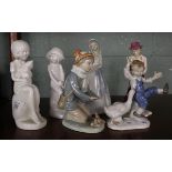 Collection of figurines to include Spode