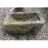 Antique stone trough - Approx size: W: 58cm D: 33cm H: 36cm