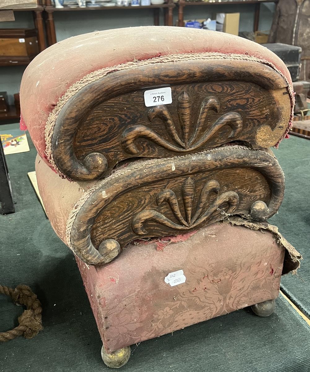 3 antique footstools