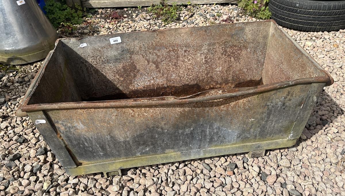 Large metal trough