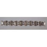 Vintage Aztec / Mayan design silver bracelet