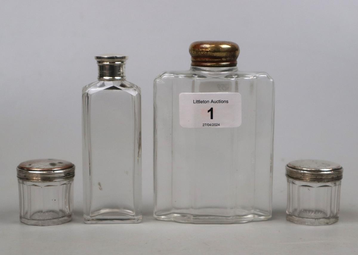 White metal topped bottles