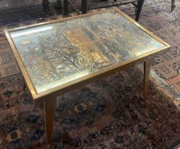 Handmade Zambian copper table