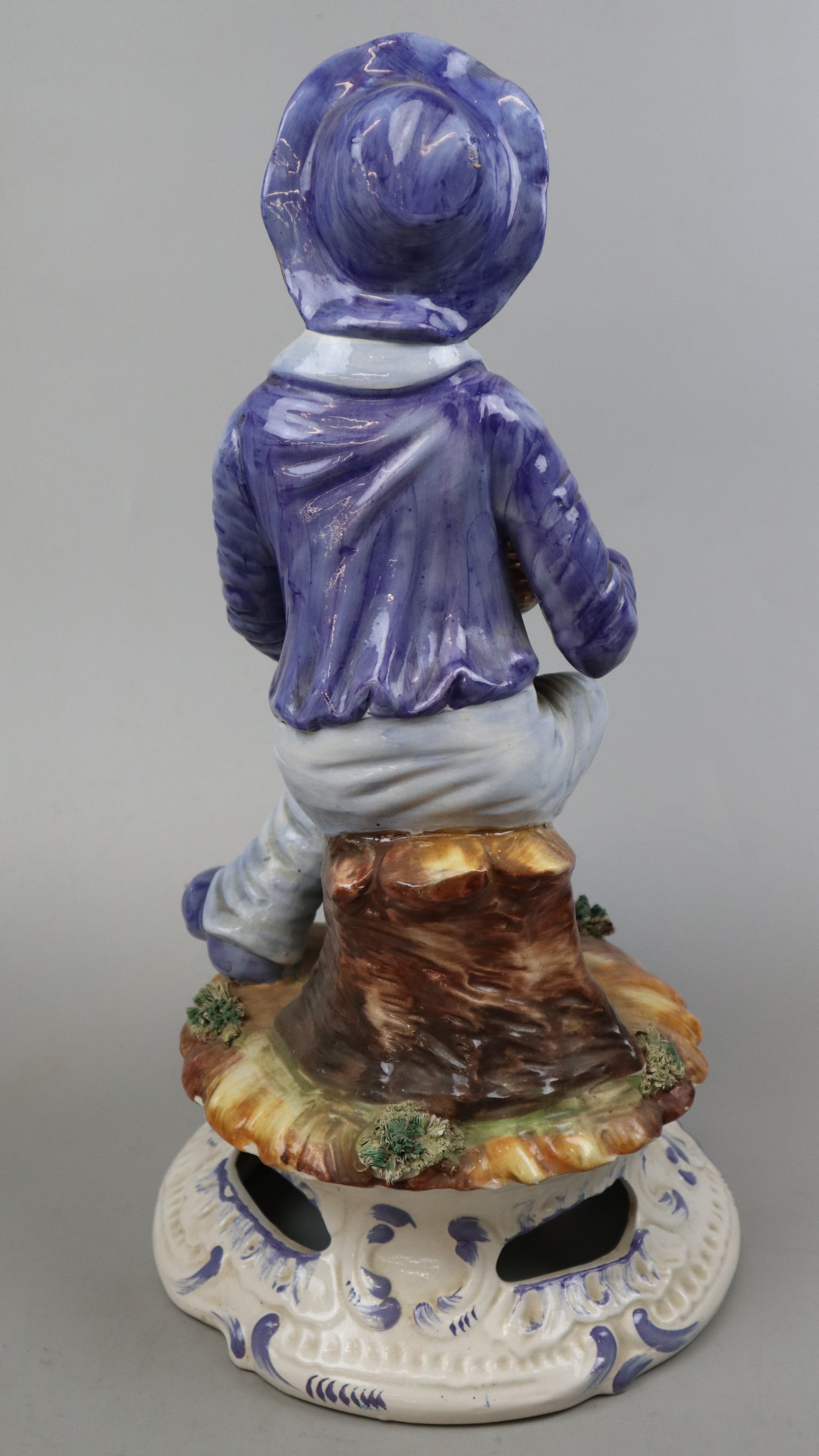 Large ceramic Capodimonte figure of a boy - Approx height: 45cm - Image 4 of 5