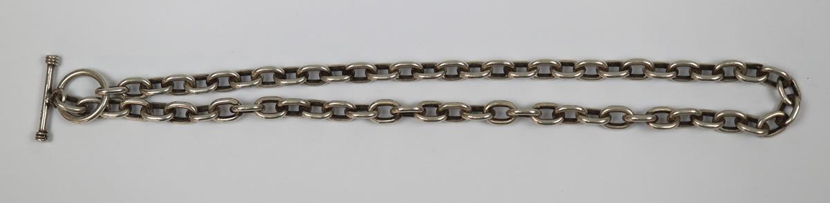 Hallmarked silver Albert chain