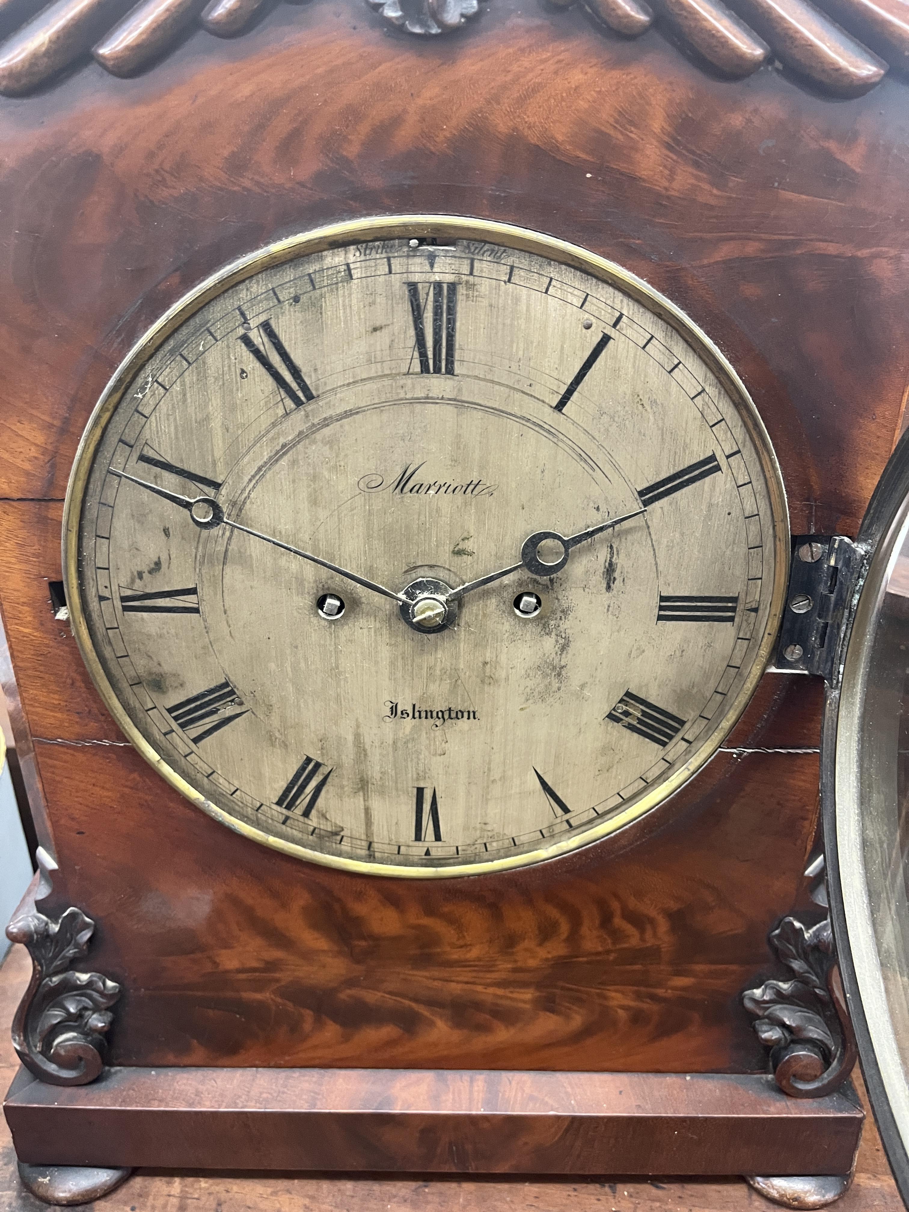 Marriot's of Islington Bracket clock circa 1860 - Approx height: 44cm - Image 2 of 5