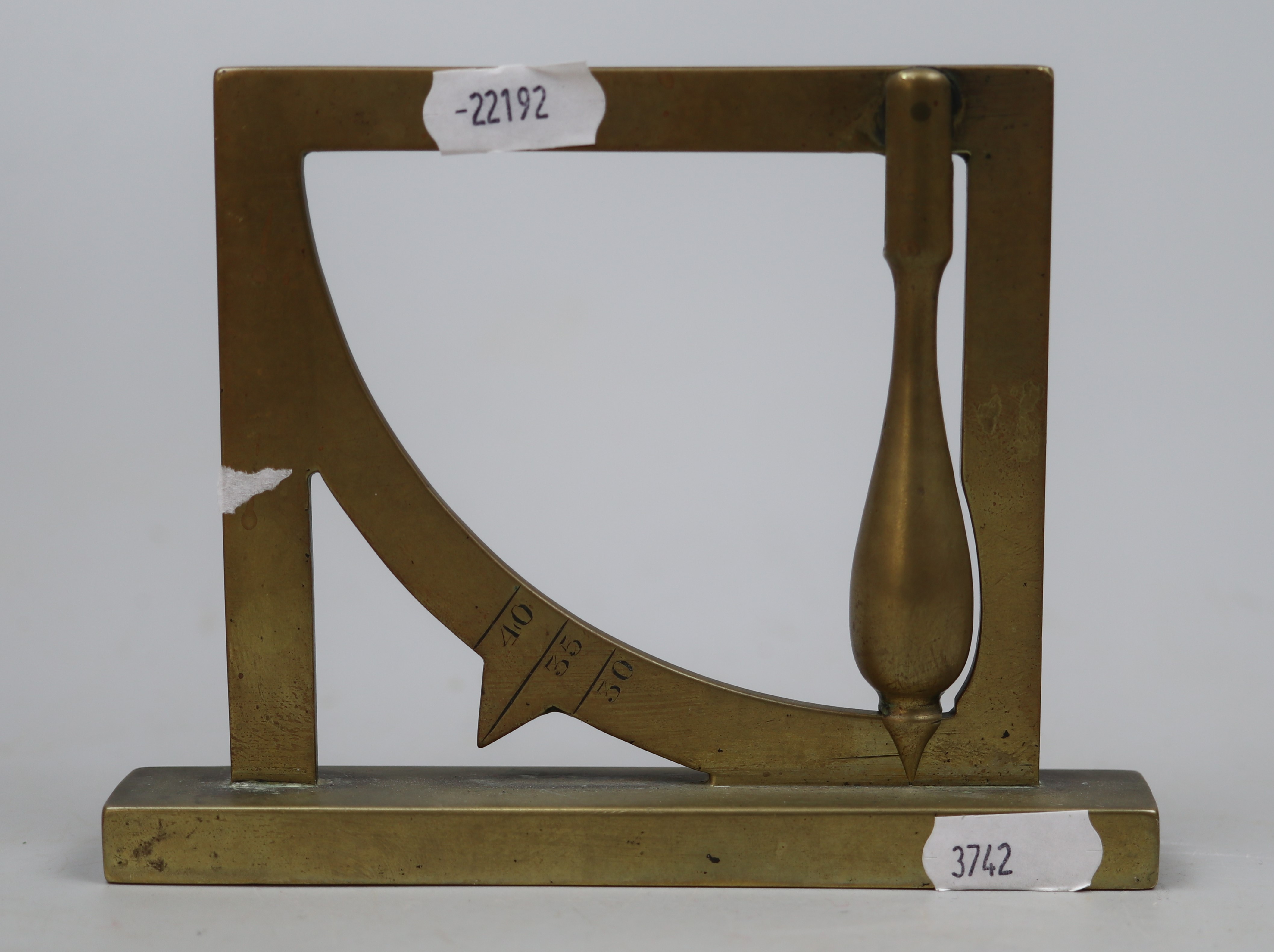 Antique woodworkers scribe together with a brass angle measure - Image 2 of 5