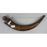 Antique horn powder flask