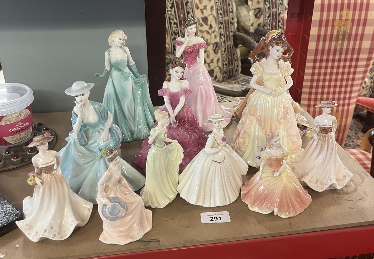 Large collection of Coalport figurines (1 A/F)