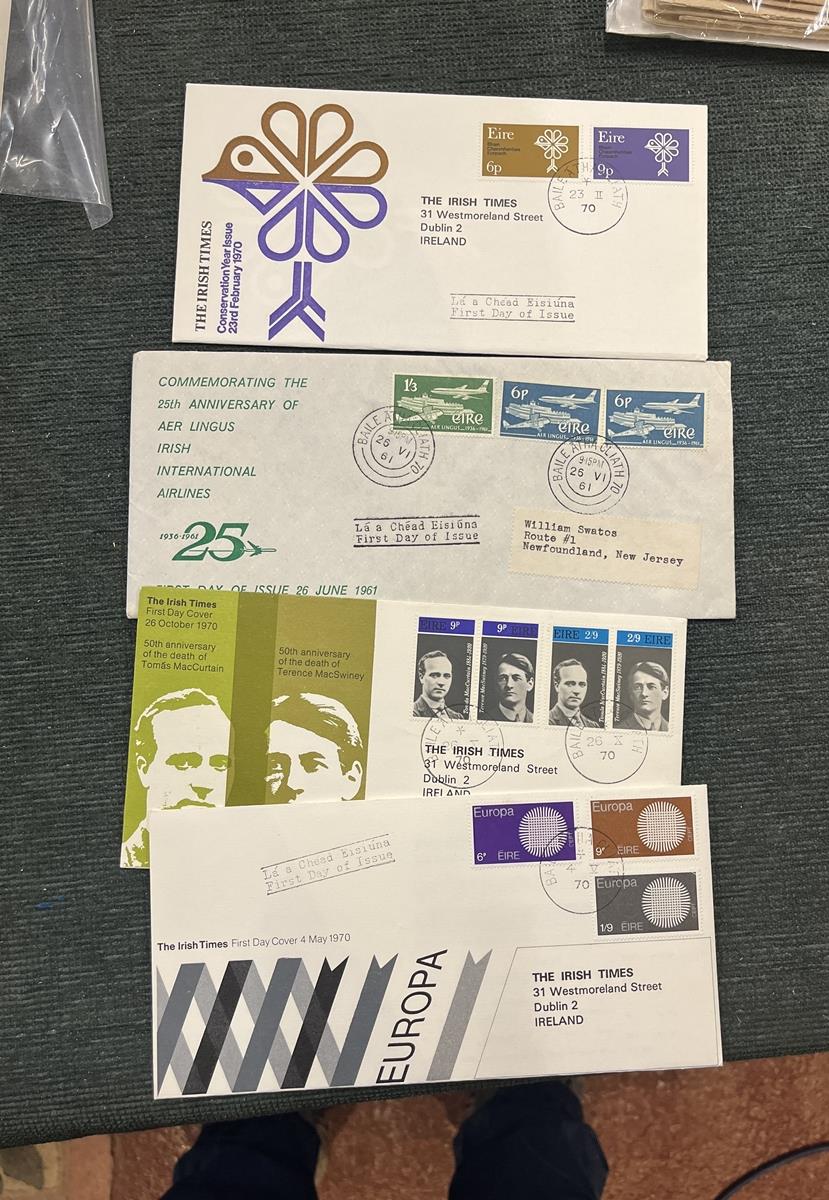 Stamps - Ireland 4 FDCs including 1961 Air Set