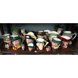 Large collection of Toby jugs to include Royal Doulton