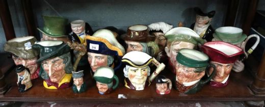 Large collection of Toby jugs to include Royal Doulton