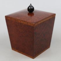 Burr walnut tea caddy