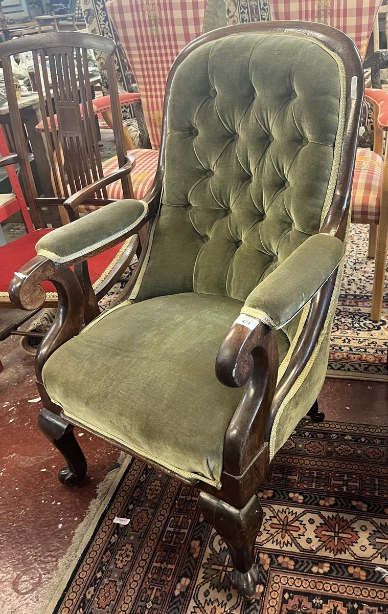 Victorian button back chair